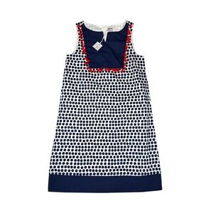 miss b Polka Dot Nautical Shift Dress Navy Girls 14